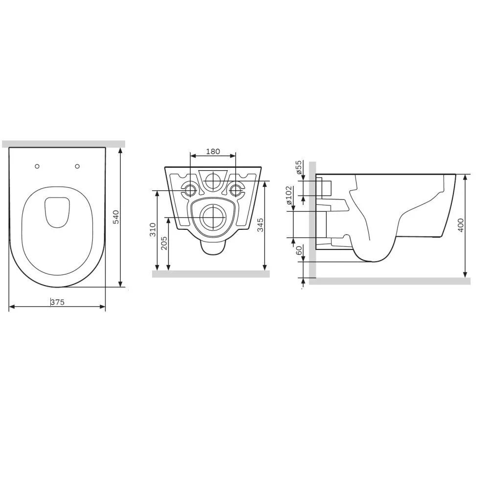 картинка Подвесной унитаз Am.Pm Func C8F1701MWSC 54 см FlashClean с сиденьем микролифт белый матовый 