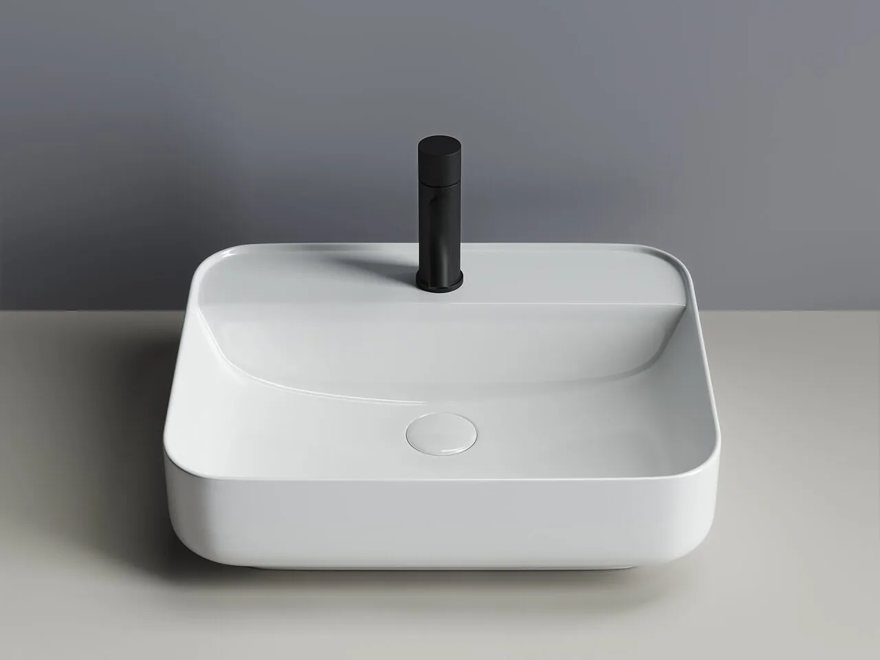 картинка Накладная раковина Ceramicanova Element CN5015 цвет белый 50х40 см 