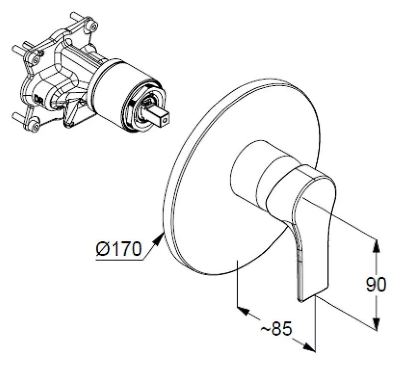 картинка Смеситель для душа Kludi Zenta SL 486550565, хром 