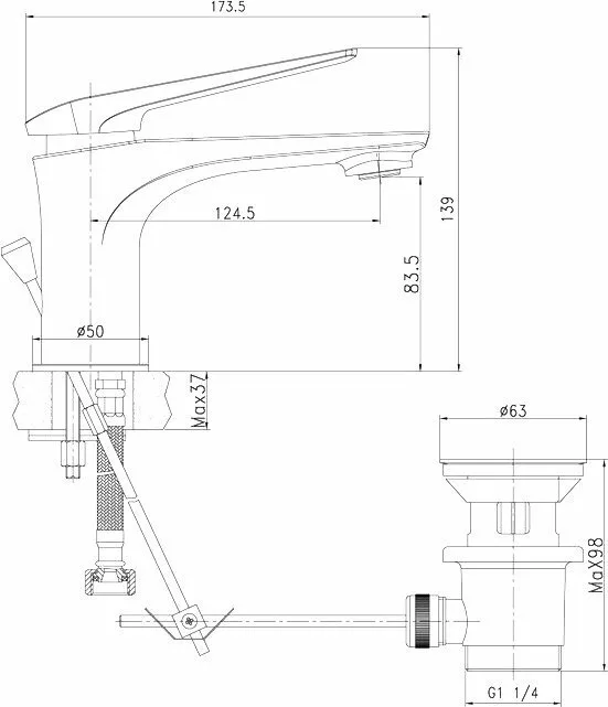 картинка Смеситель для раковины Lemark Allegro LM5906CW 