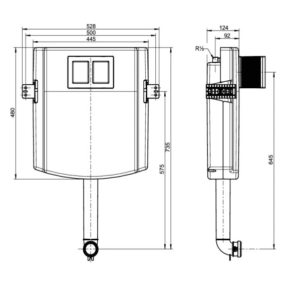 картинка Смывной бачок скрытого монтажа Villeroy & Boch 9224 8300 