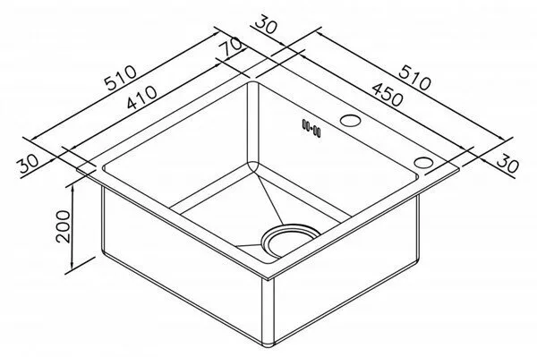 картинка Кухонная мойка ZORG Inox RX RX-5151 