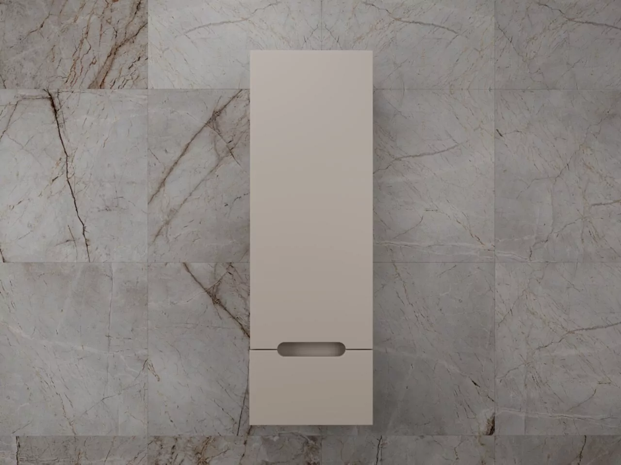 фото Колонна подвесная Style Line Матис 36 см 1 ящик Крем PLUS Эмаль 