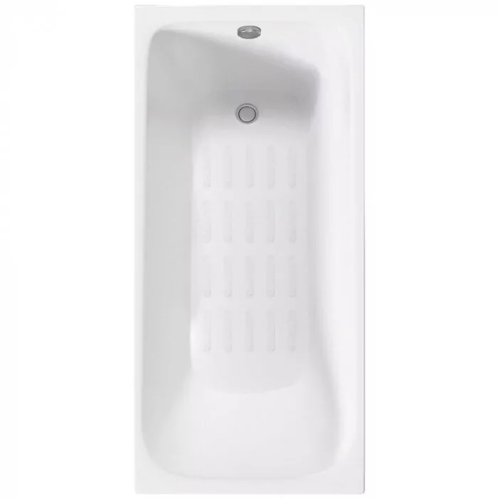 картинка Ванна чугунная Delice Continental PLUS 100х70 с антискользящим покрытием DLR230642-AS с ножками и переливом DLR000017 