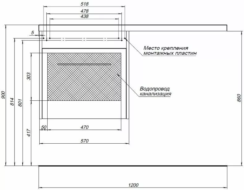 фото Тумба с раковиной Aquanet Августа 120 L белый арт. 00239781 