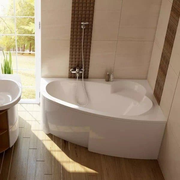 картинка Акриловая ванна Ravak Asymmetric 160 R с ножками CY44000000 