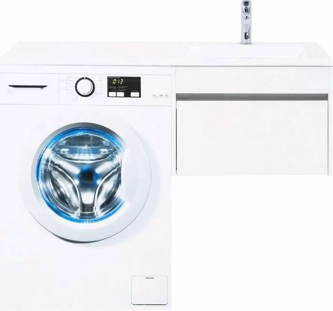 фото Тумба с раковиной Aquanet Токио 120 R белый (подвесная, 1 ящик) арт. 00239213 