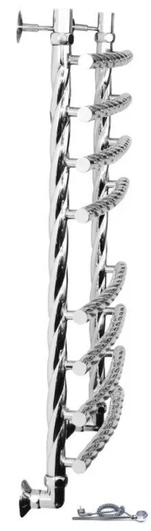 картинка Полотенцесушитель Двин R BRAID electro 80/50 1"-3/4"-1/2" Электрический  ТЭН справа К эл, Полированный (4627170784330) 