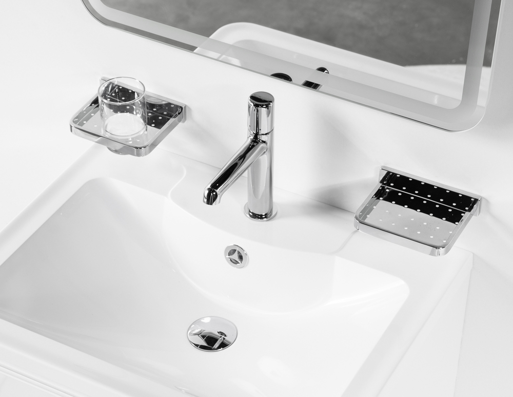 фото Тумба с раковиной подвесная BelBagno ALBANO 60 Rovere Rustico, раковина белая 