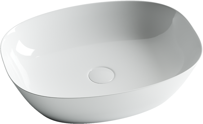 картинка Накладная раковина Ceramicanova Element CN5005 цвет белый 50х38 см 