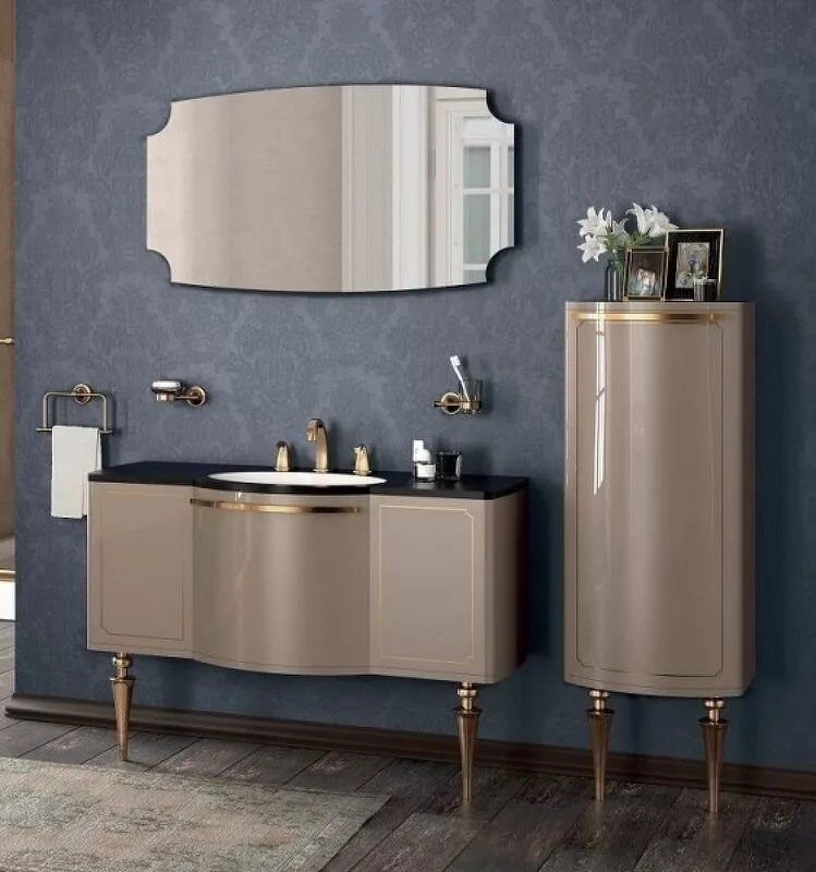 фото Шкаф-пенал Creavit GIZA GZ2130.00.PBA бежевый золото 