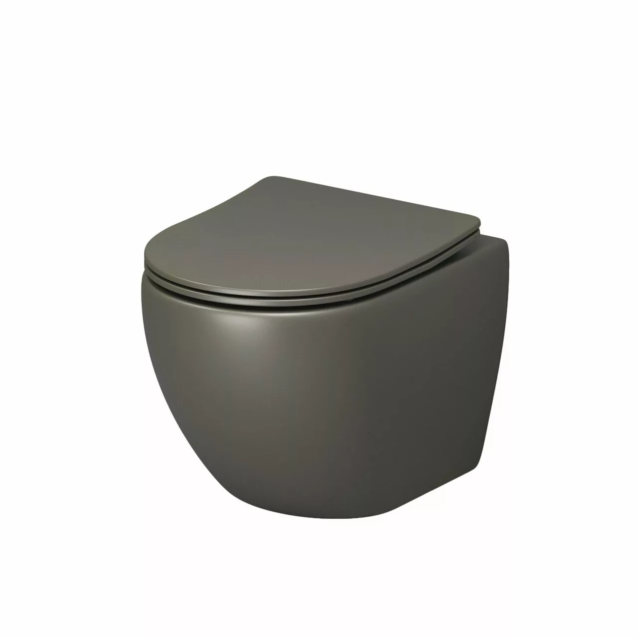 картинка Унитаз подвесной Grossman GR-4455GSMS Color безободковый, хаки матовый 