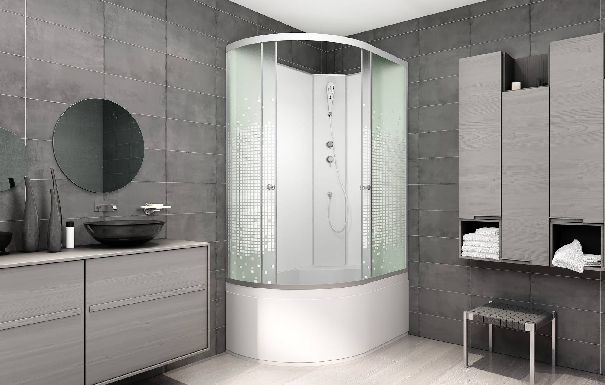 картинка Душевая кабина AvaCan L920 R N без крыши 
