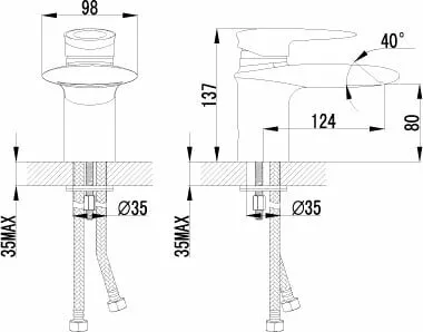 картинка Смеситель для раковины Lemark Status LM4446C 