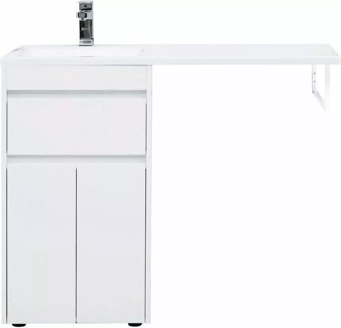 фото Тумба с раковиной Aquanet Токио 110 L белый (напольная, 1 ящик, 2 дверцы) арт. 00239204 