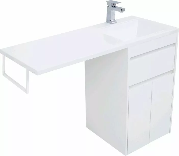 фото Тумба с раковиной Aquanet Токио 110 R белый (напольная, 1 ящик, 2 дверцы) арт. 00239207 