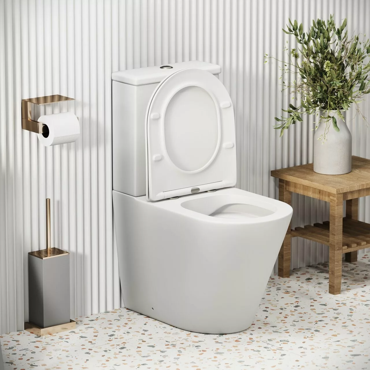 картинка Унитаз-компакт Grossman GR-4480MS Color безободковый, белый матовый 