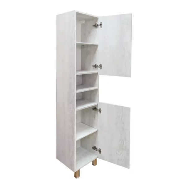 фото Шкаф-пенал Comforty Верона 35-Н дуб белый 