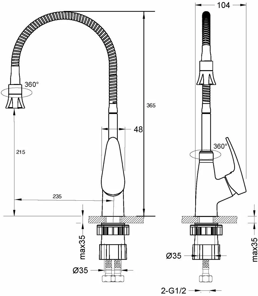 картинка Смеситель для кухонной мойки Lemark Linara LM0413C 