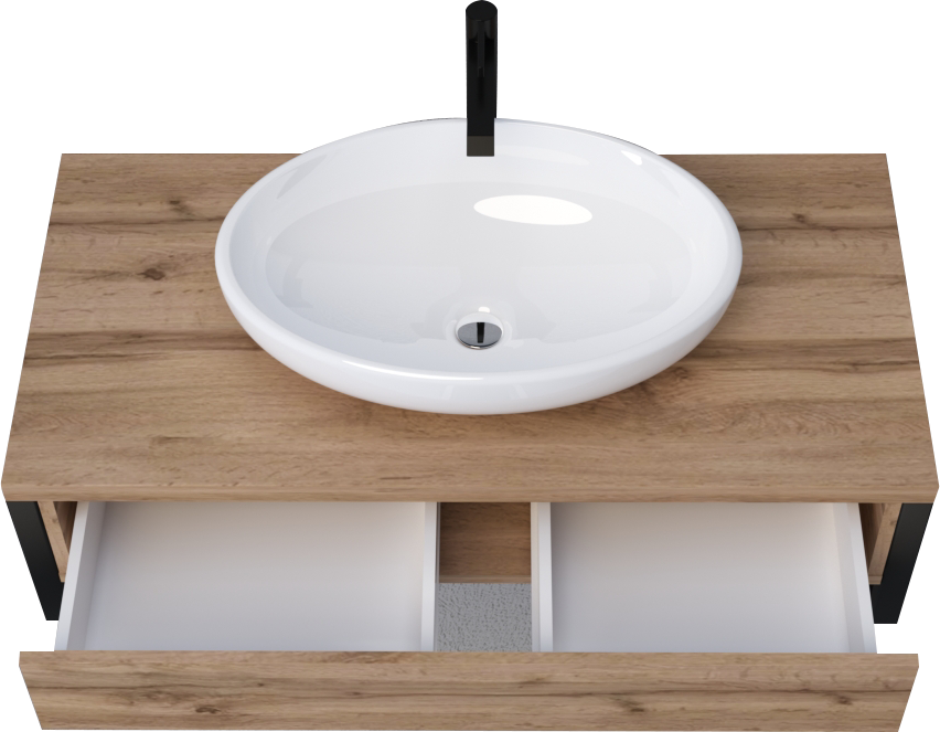 картинка Тумба 1Marka Grunge Loft 70П, дуб вотан  в ванную комнату