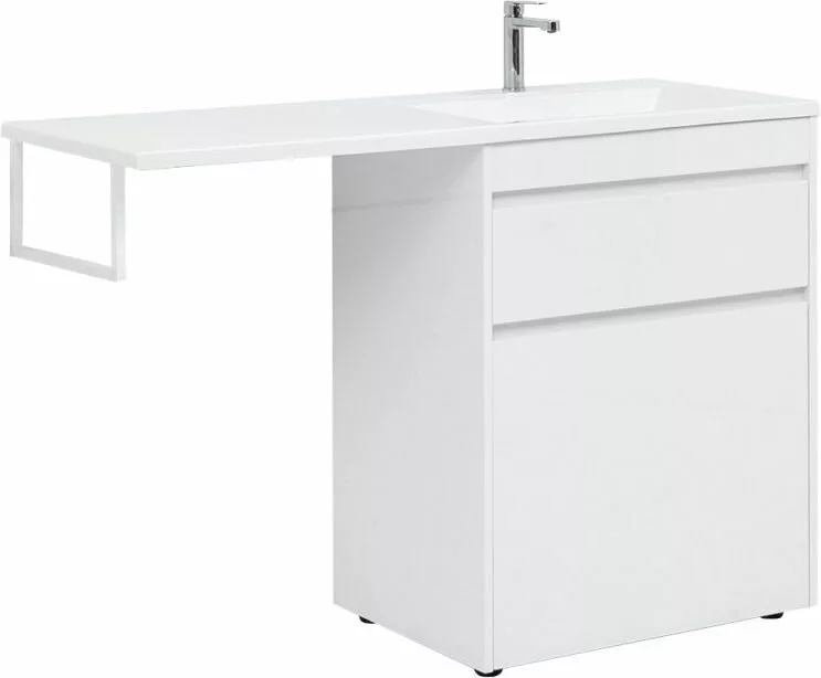 фото Тумба с раковиной Aquanet Токио 130 R белый (напольная, 1 ящик) арт. 00239303 