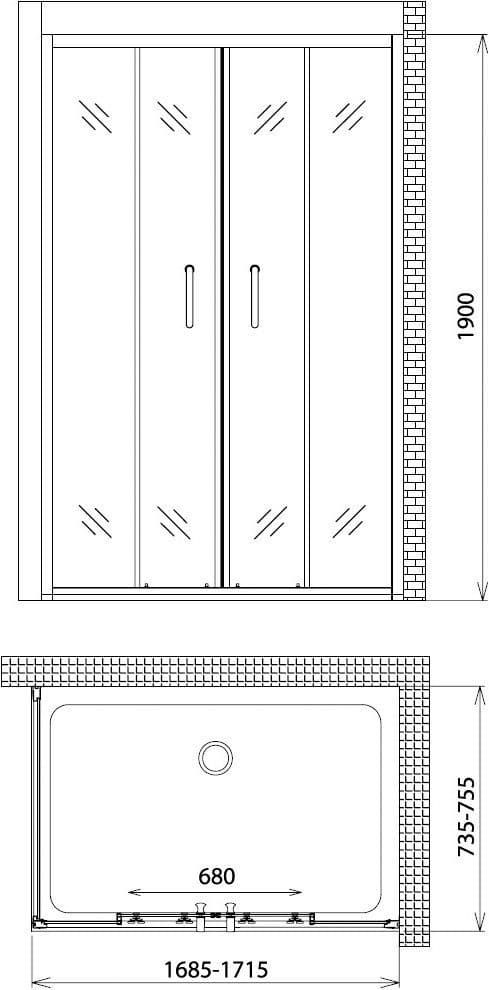 фото Душевой уголок Gemy Victoria S30192C-A75 