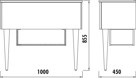 фото Тумба с раковиной Creavit Zeon 100 ZE0100.00.MM+SU100.6 