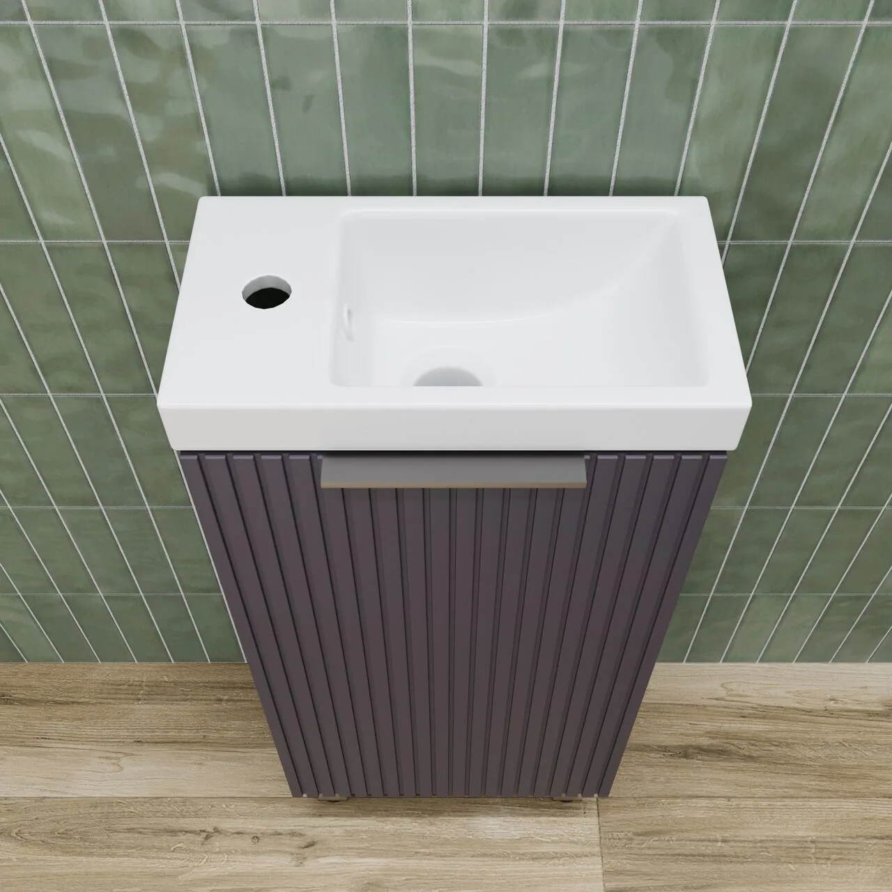 фото Тумба напольная Style Line СОЛО универсальная Como 40 Графит Нубук 