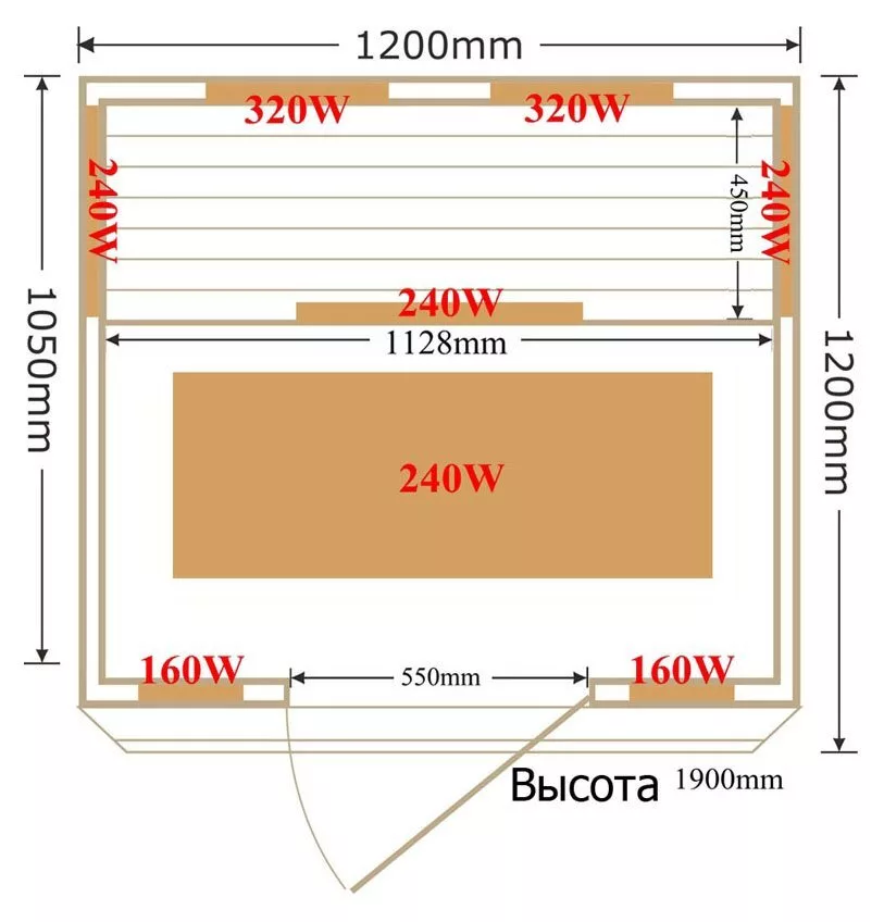 картинка Инфракрасная сауна SaunaMagic Cedar CST Mini G (120х105) 