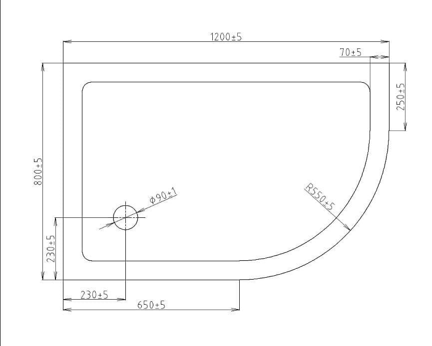 фото Душевой поддон Orans TF1280L-4 