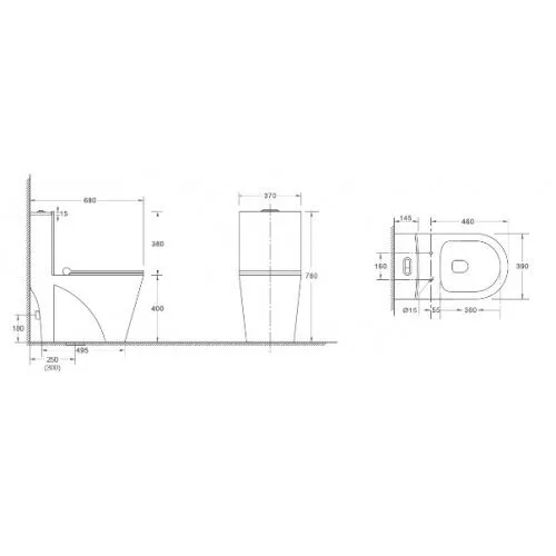 картинка Унитаз-компакт WeltWasser WELZBACH 001 GL-WT белый глянец 