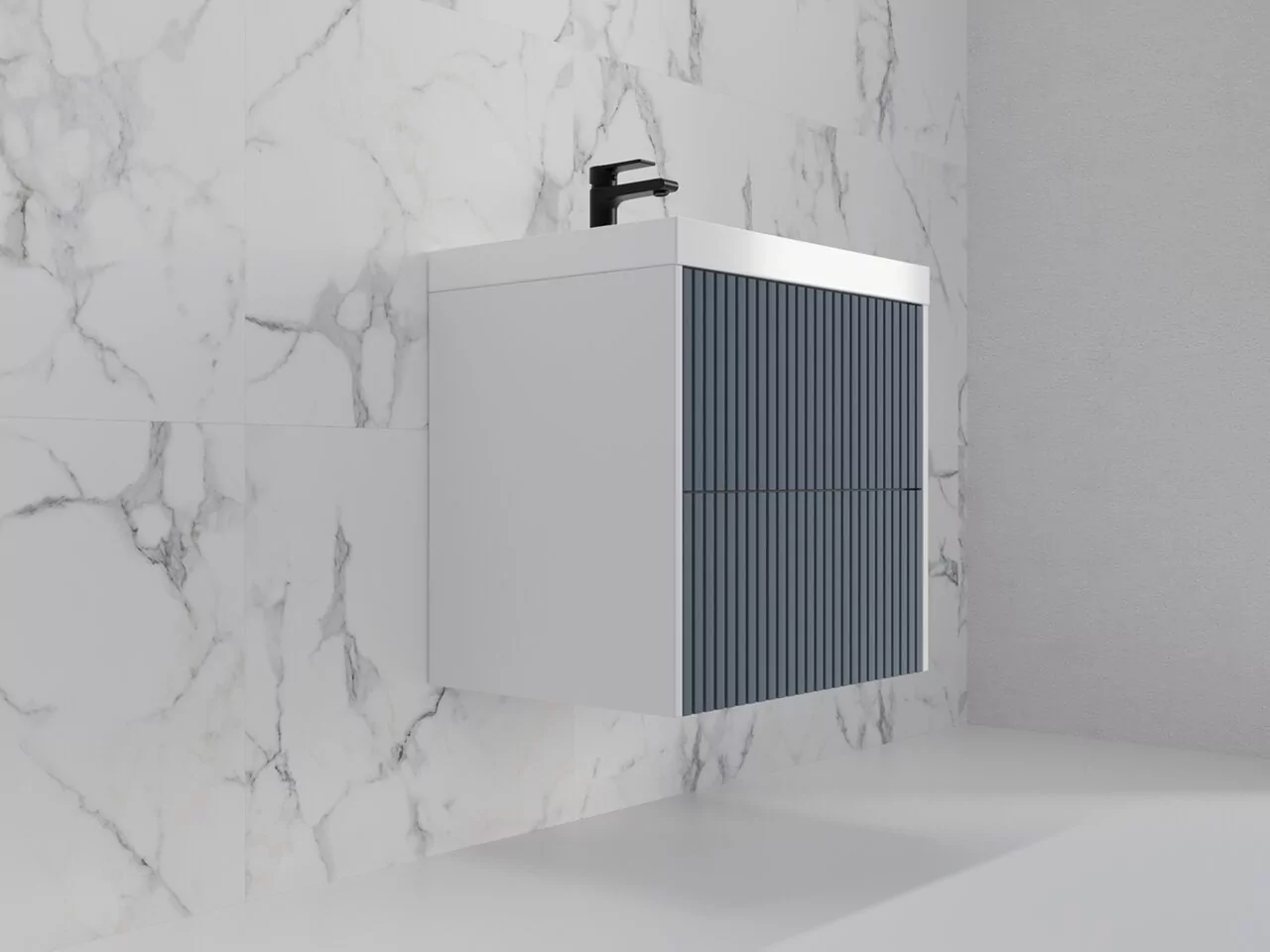 фото Тумба подвесная Стокгольм 60 Classic 60 2 ящика графит софт PUSH 