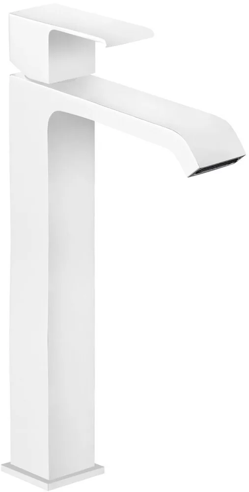 картинка Смеситель для раковины с донным клапаном Cezares PORTA-LC-BIO, белый матовый 