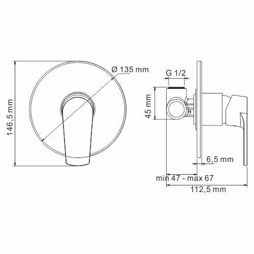 картинка Смеситель для душа WasserKRAFT Dill 6151 