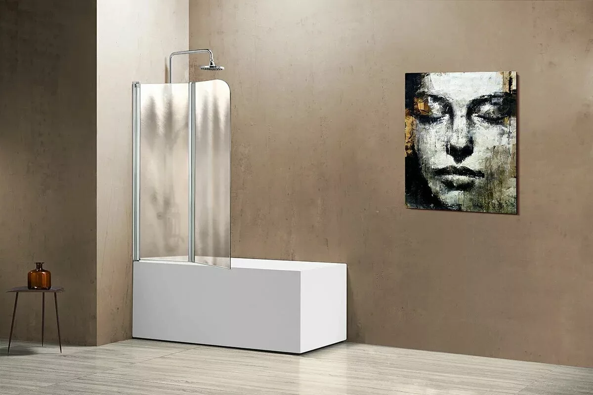 картинка Душевая шторка на ванну Vincea VSB-12114CH-L, 1140*1400, хром, стекло шиншилла, левая 