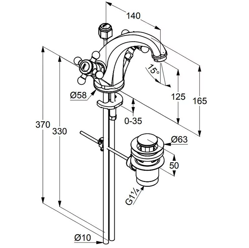 картинка Смеситель для раковины Kludi Adlon 510104520, золото 