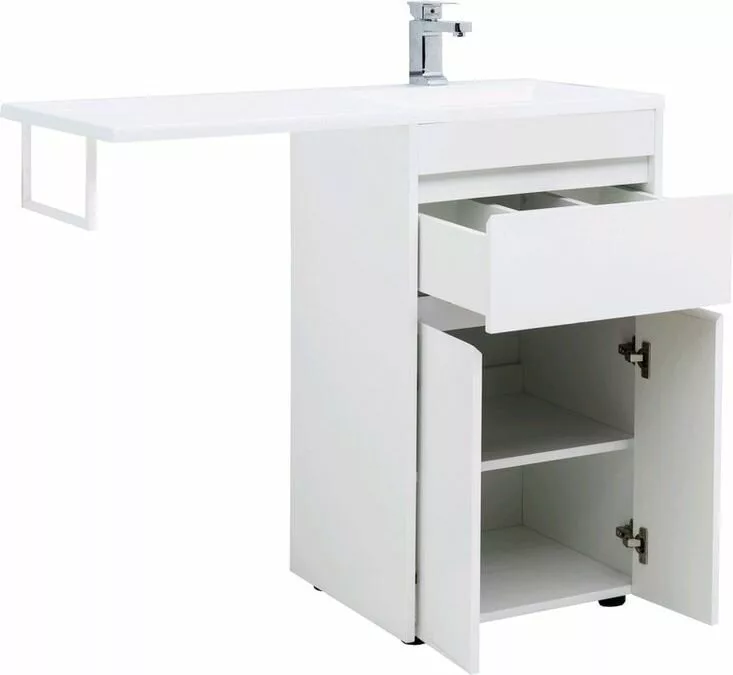 фото Тумба с раковиной Aquanet Токио 110 R белый (напольная, 1 ящик, 2 дверцы) арт. 00239207 
