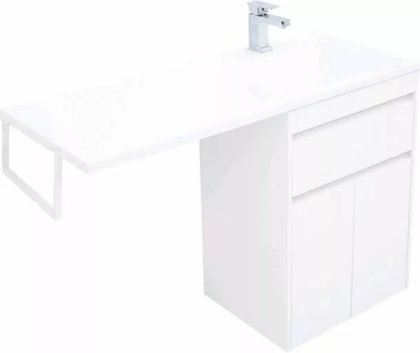 фото Тумба с раковиной Aquanet Токио 120 R белый (напольная, 1 ящик, 2 дверцы) арт. 00239210 