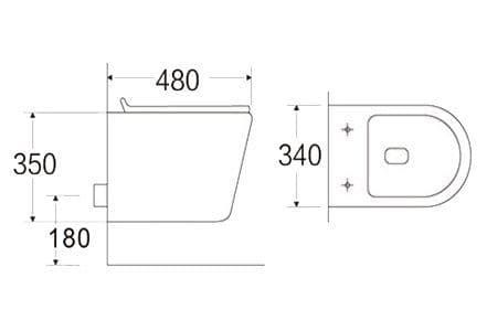 картинка Подвесной безободковый унитаз Cerutti CT7190 