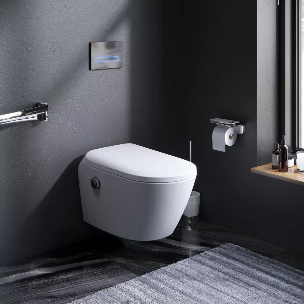 картинка Подвесной унитаз Am.Pm Sensation CCC301700SC с интегрированным электронным биде TouchReel 