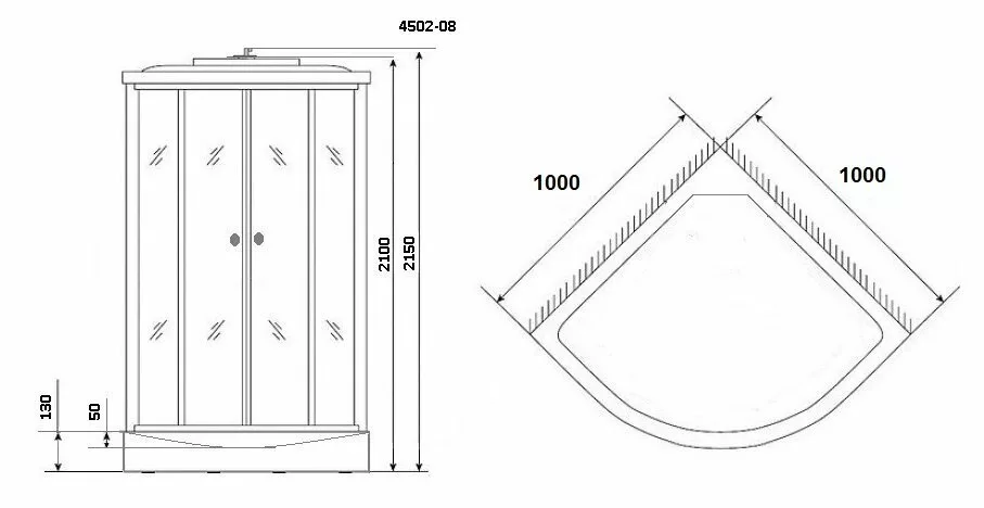 картинка Душевая кабина Niagara NG-4502-14 1000х1000х2150 