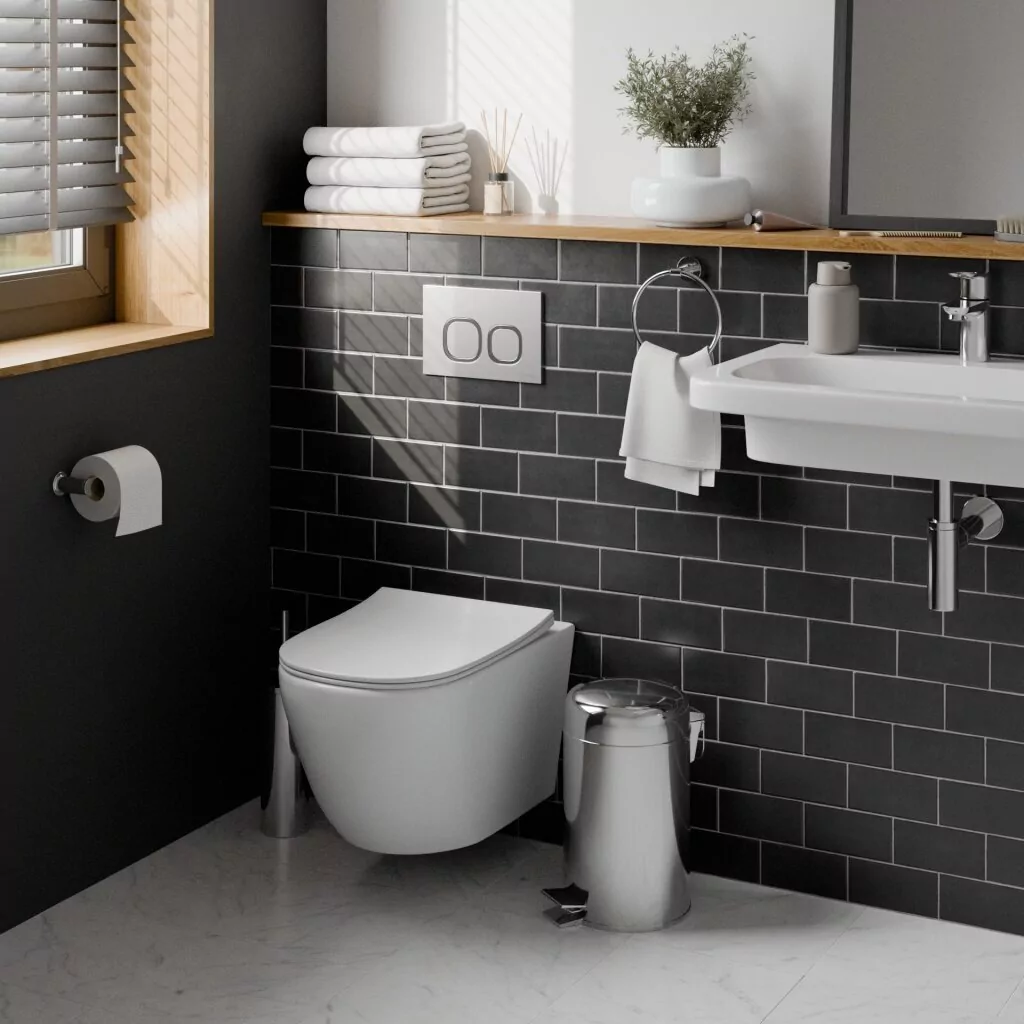 картинка Комплект 3 в 1 IBERICA BLANCA инсталляция с унитазом BILBAO ALTO IB.BLA.234.1B1 клавишей хром матовый пластик ESTI-Q IB.B083.004.002 