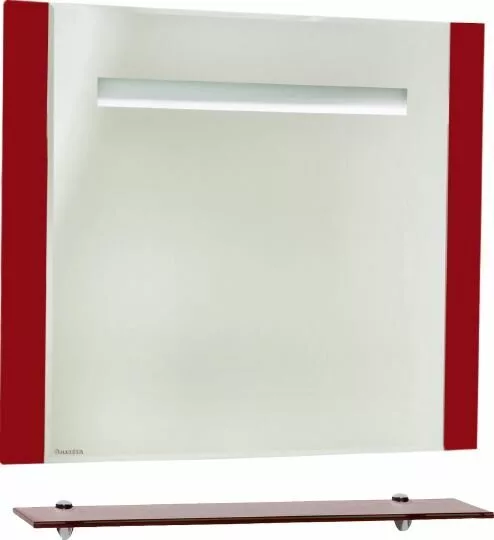 фото Зеркало Bellezza Берта подвесная 90 красное, с подсветкой 