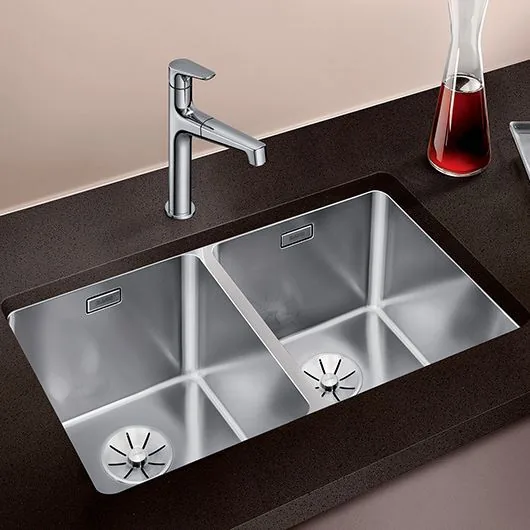 картинка Кухонная мойка Blanco ANDANO 340/340- U нержавеющая сталь зеркальная полировка 522983 