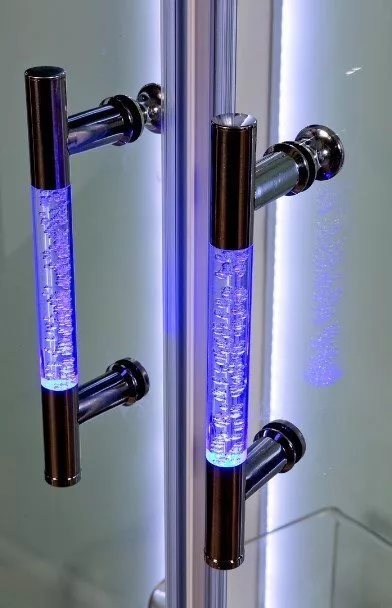 картинка Душевая кабина Deto A102 L LED с кнопкой и гидромассажем 
