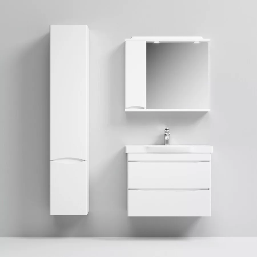 фото Шкаф-колонна AM.PM Like M80CHL0356WG подвесной левый 35 см двери белый глянец 