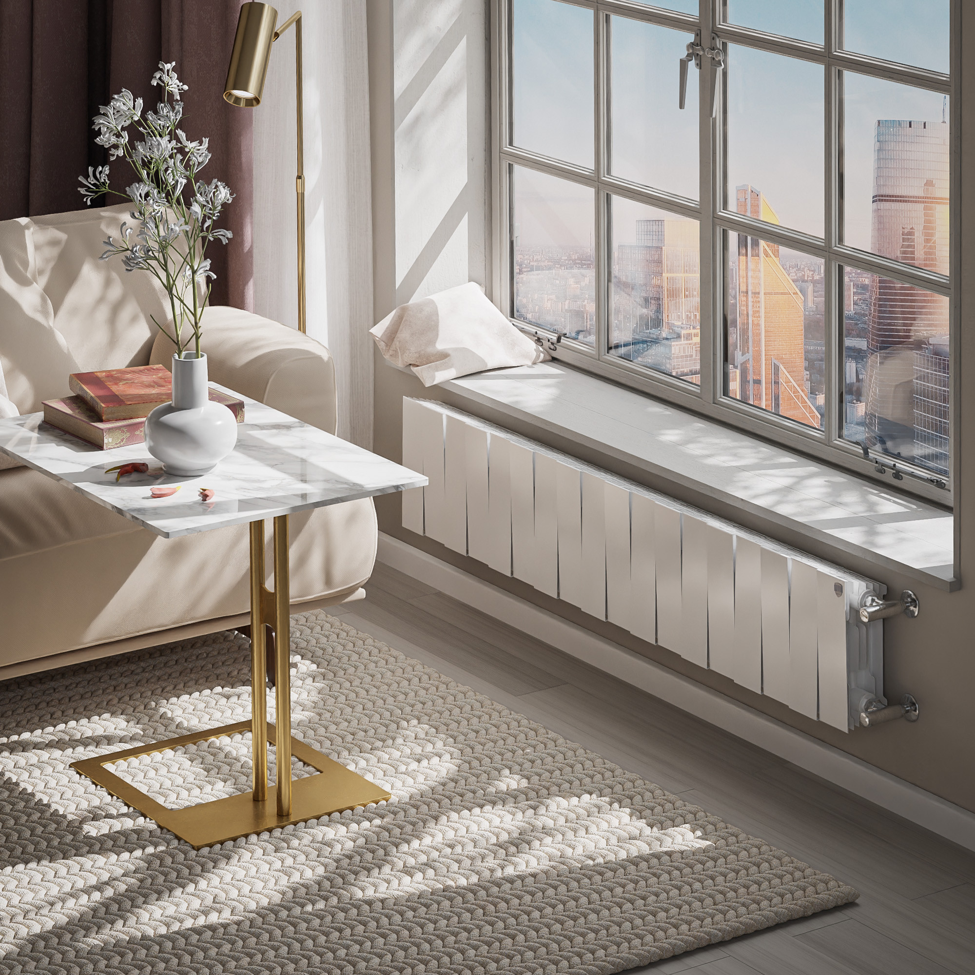 картинка Радиатор биметаллический Royal Thermo PianoForte 200 Белый 18 секций 