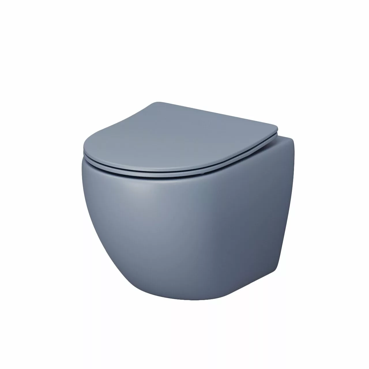 картинка Унитаз подвесной Grossman GR-4455BSMS-21 Color безободковый, голубой матовый 