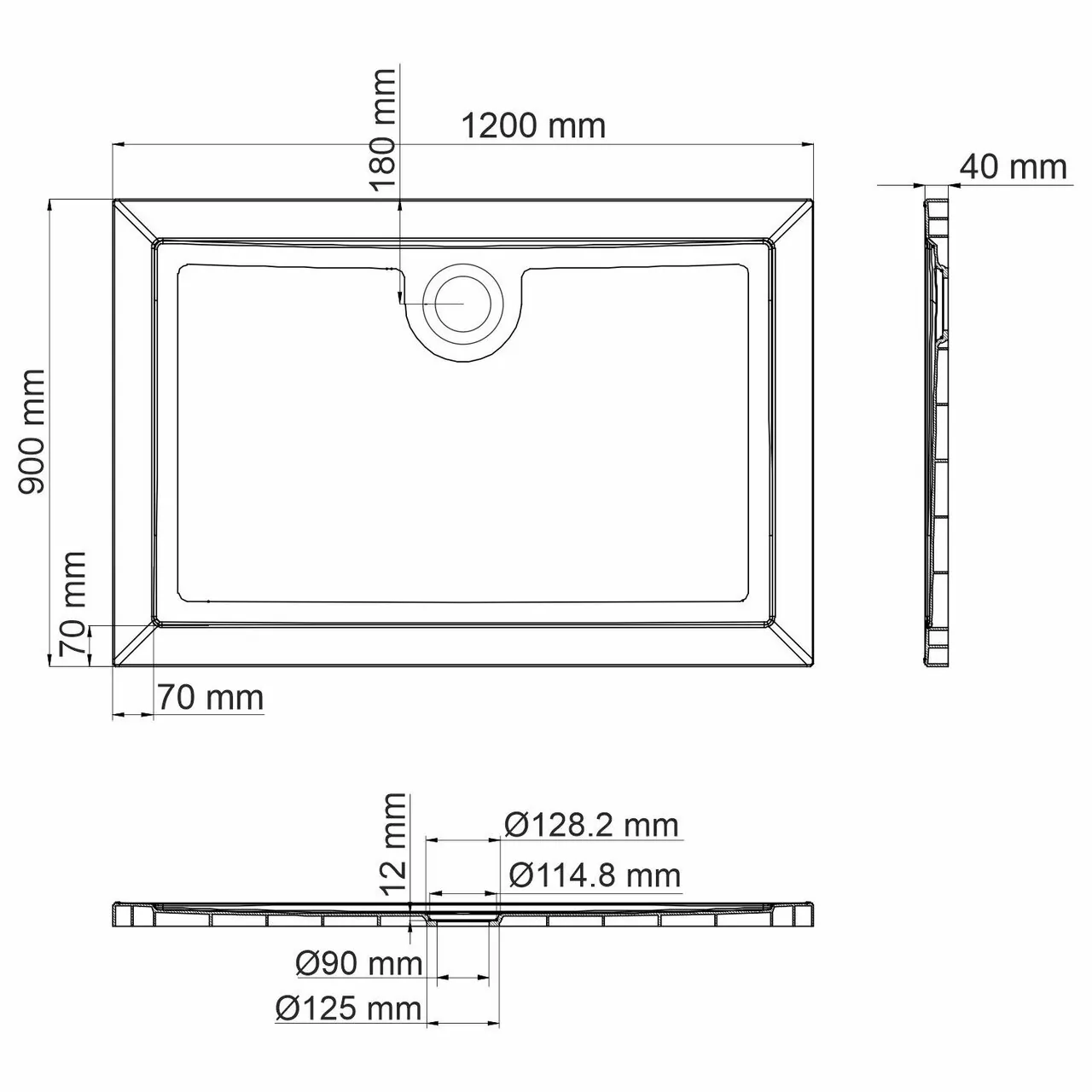 фото Душевой поддон WasserKRAFT Salm 27T07 