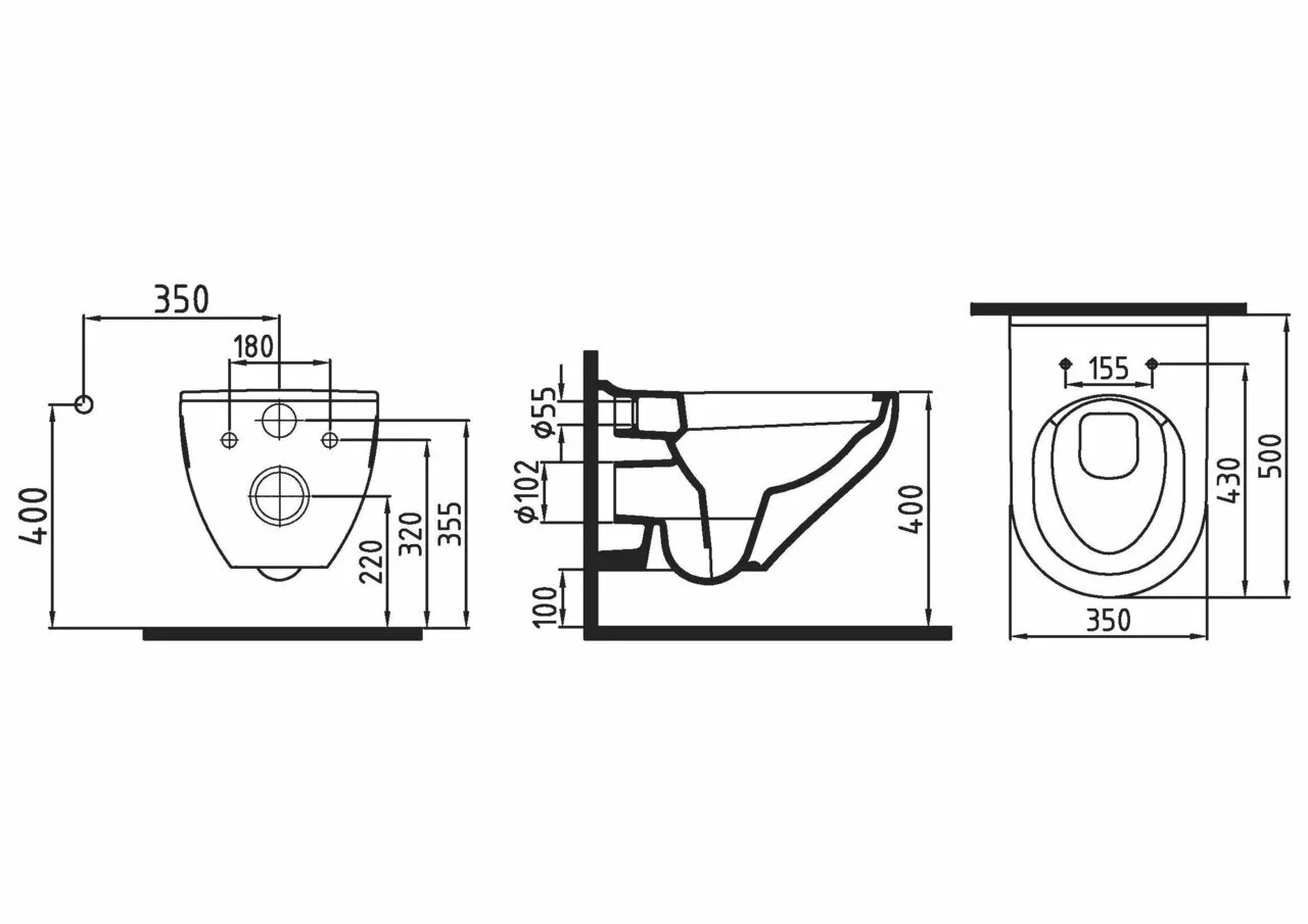 картинка Унитаз подвесной Bien ION безободковый с функцией биде и гигиеническим покрытием, сиденье микролифт 